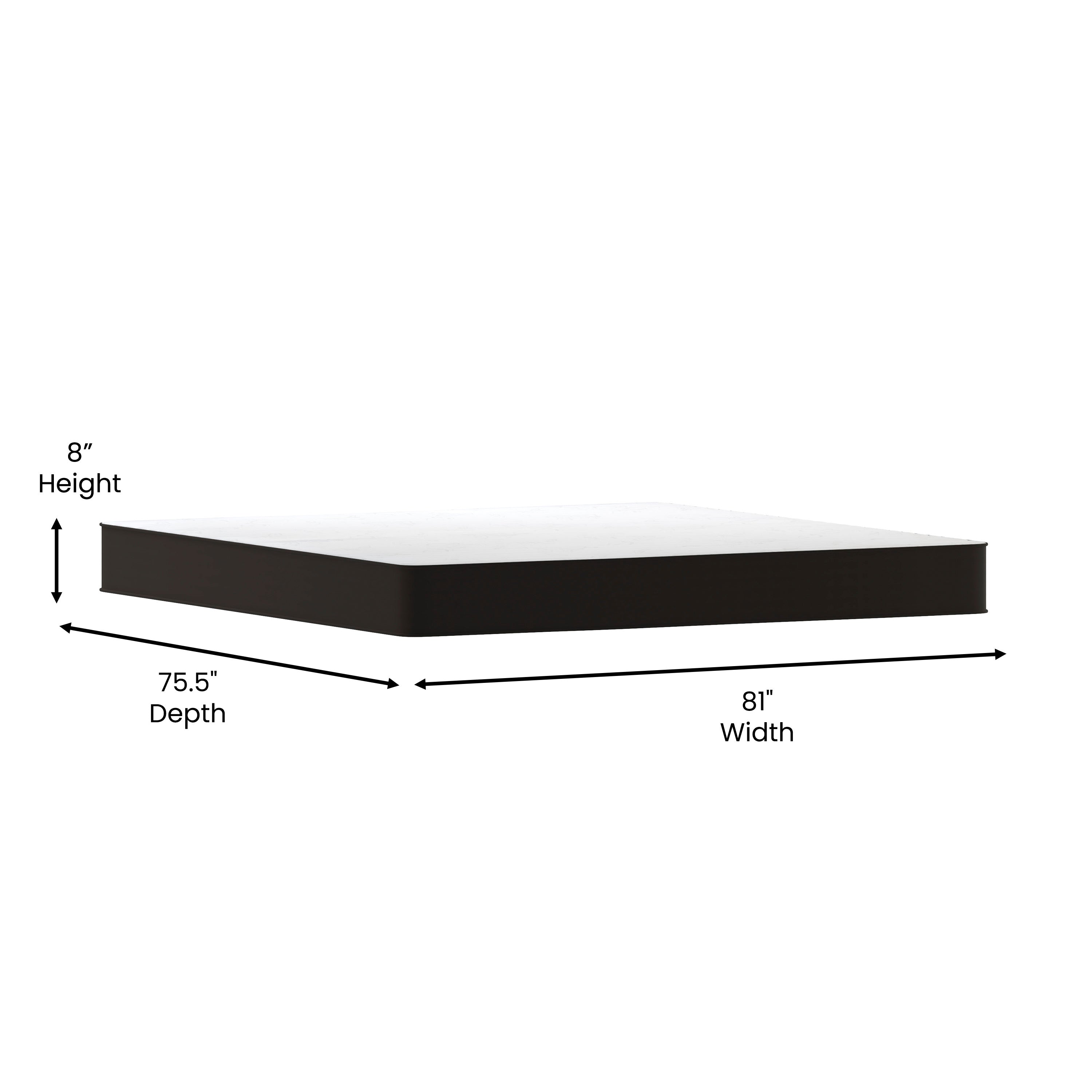 Capri Comfortable Sleep 8 Inch CertiPUR-US Certified Foam and Innerspring Hybrid Mattress, King Mattress in a Box