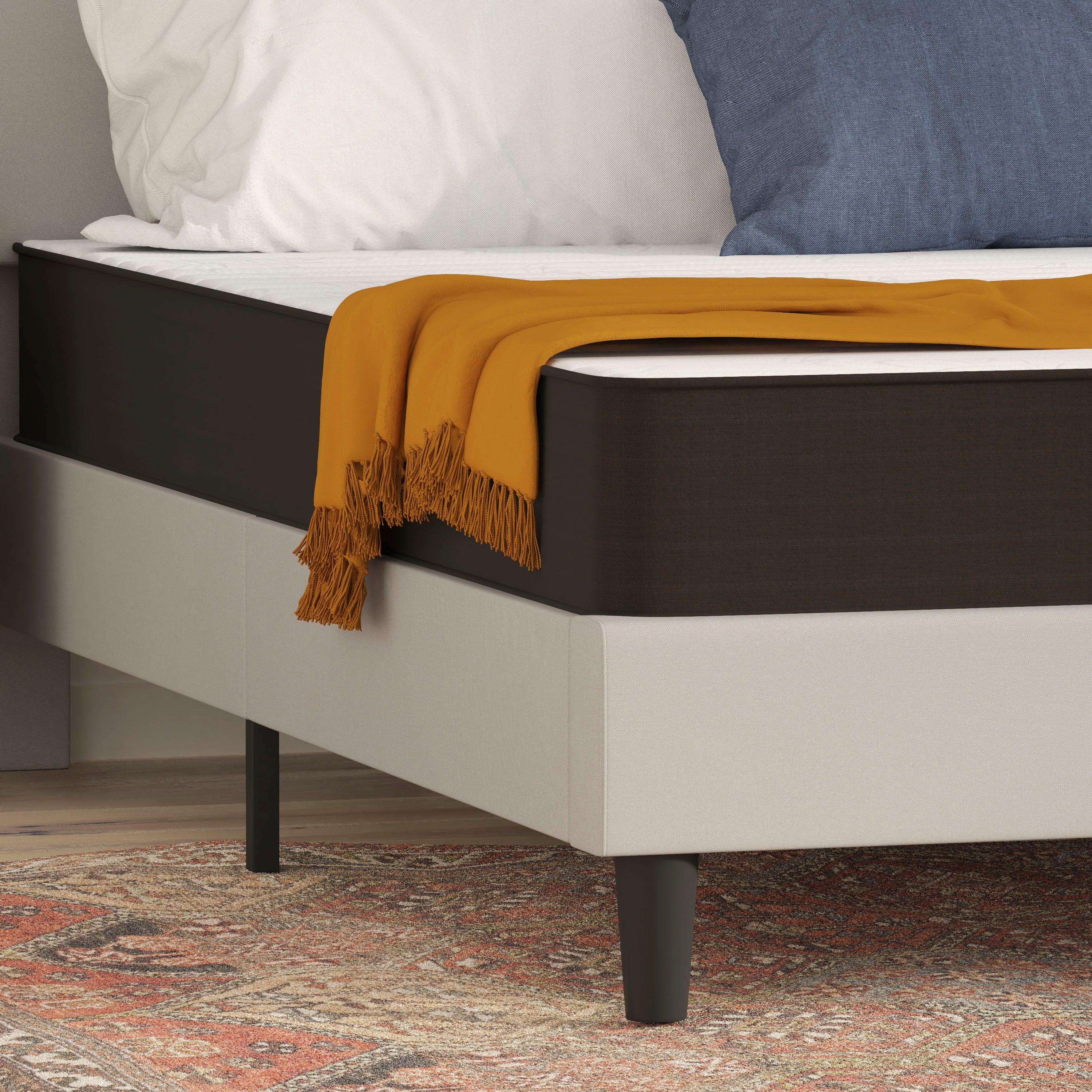 Capri Comfortable Sleep 8 Inch CertiPUR-US Certified Foam and Innerspring Hybrid Mattress, King Mattress in a Box