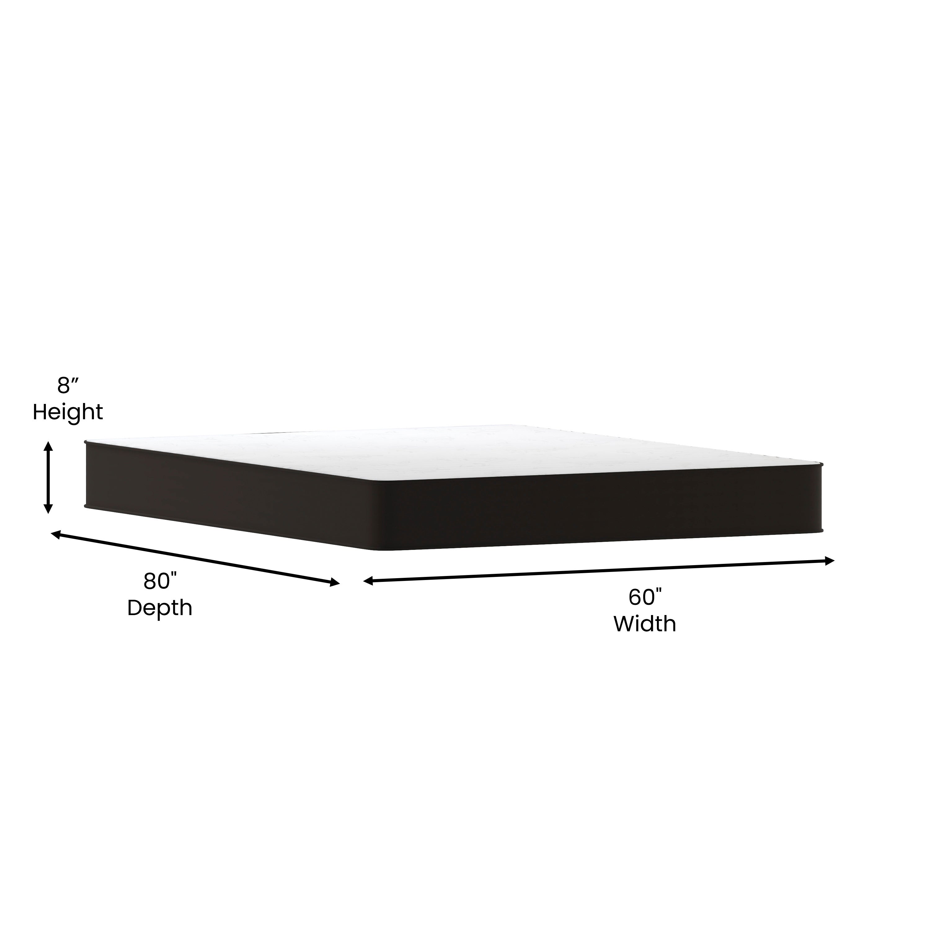 Capri Comfortable Sleep 8 Inch CertiPUR-US Certified Foam and Innerspring Hybrid Mattress, Queen Mattress in a Box