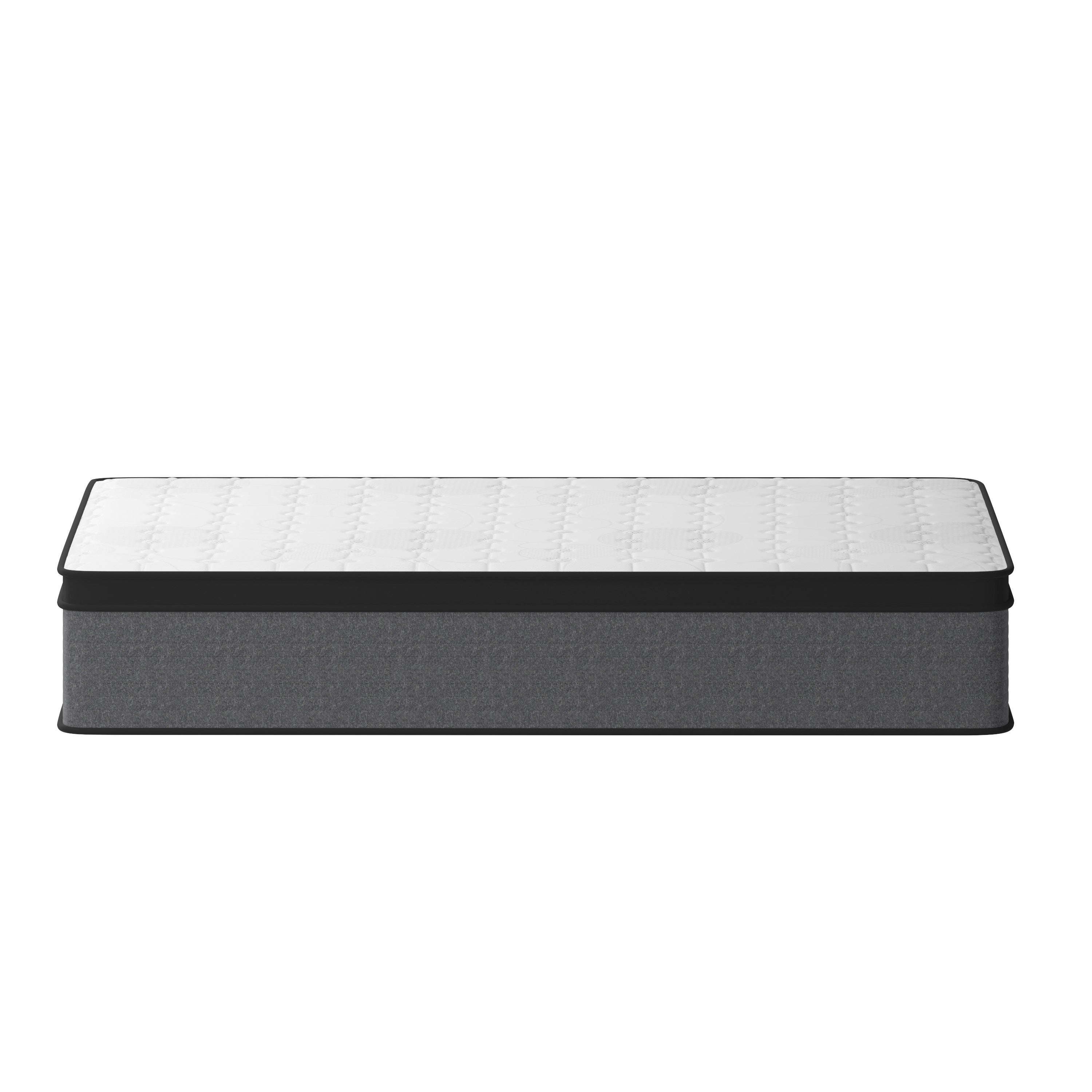 Capri Comfortable Sleep Euro Pillow Top 13 Inch CertiPUR-US Certified Hybrid Pocket Spring Mattress, Supportive Relief, Mattress in a Box, Full