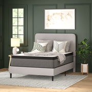 Capri Comfortable Sleep Euro Pillow Top 13 Inch CertiPUR-US Certified Hybrid Pocket Spring Mattress, Supportive Relief, Mattress in a Box, Full