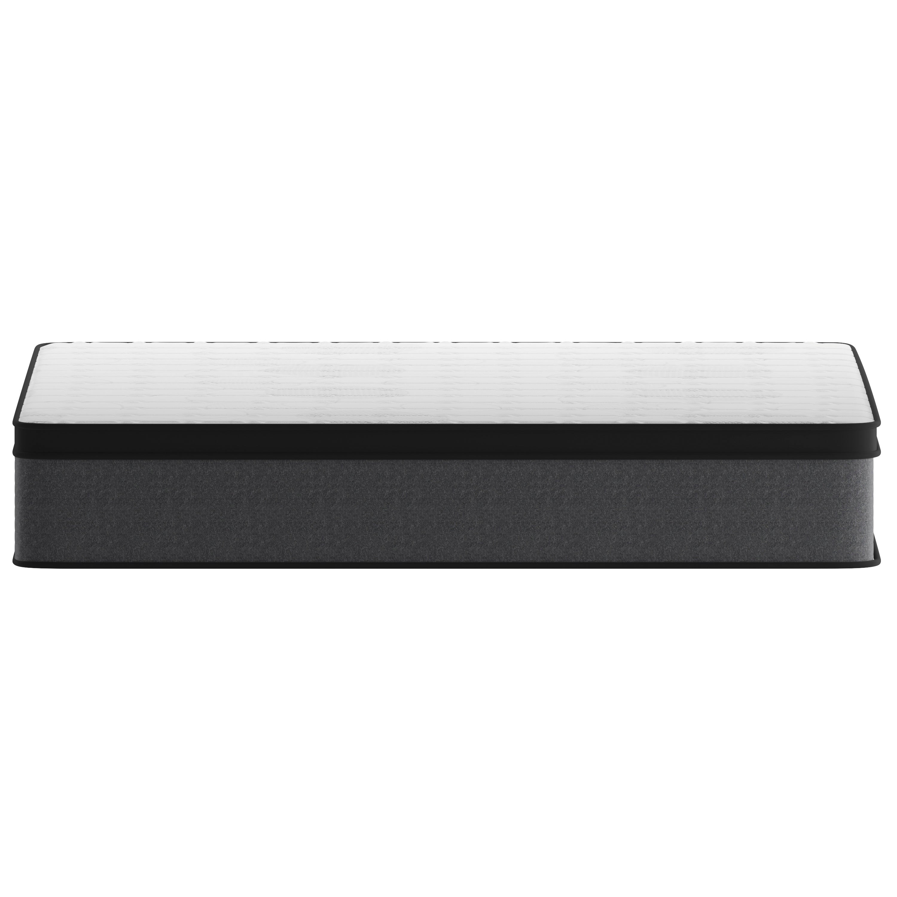 Capri Comfortable Sleep Euro Pillow Top 13 Inch CertiPUR-US Certified Hybrid Pocket Spring Mattress, Supportive Relief, Mattress in a Box, King