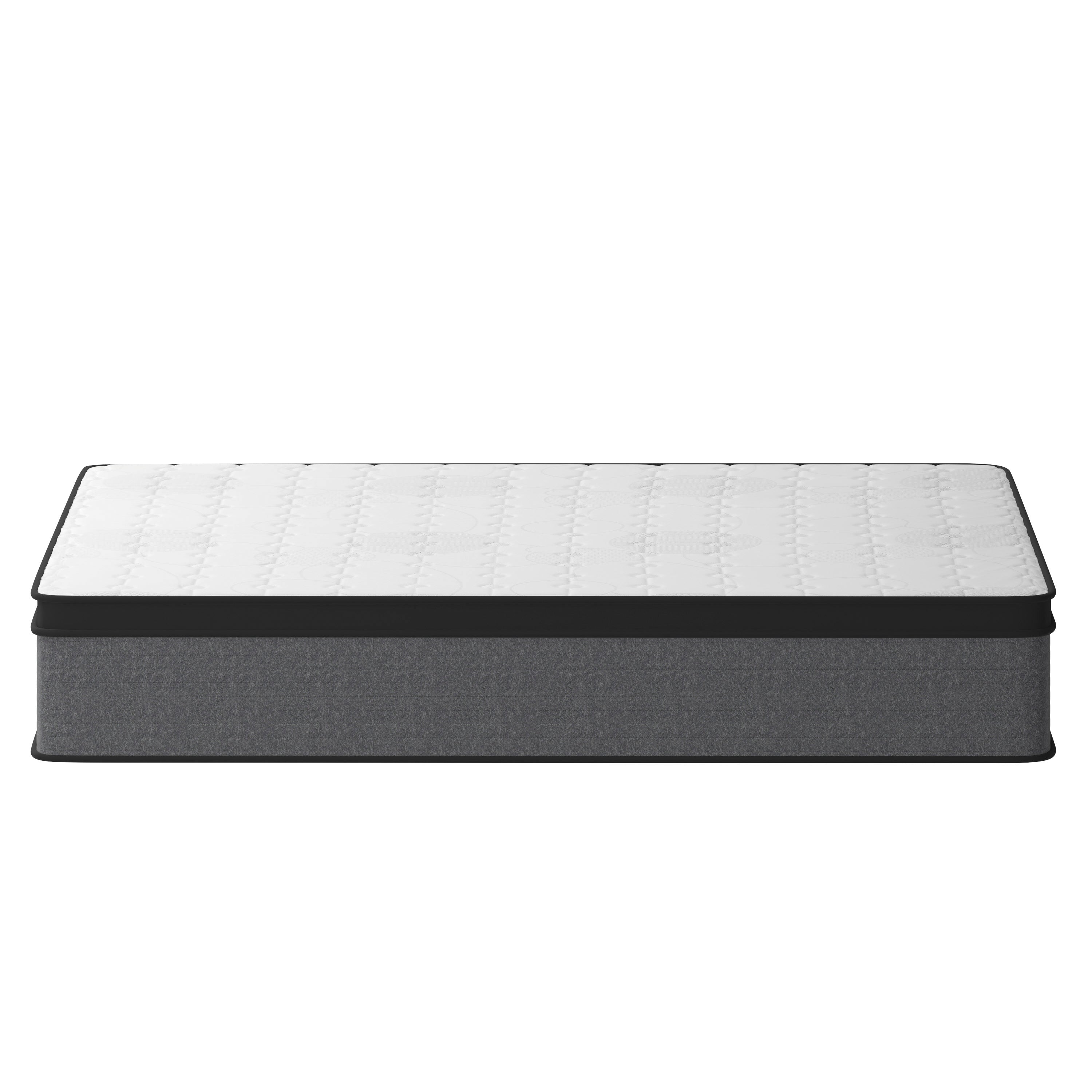 Capri Comfortable Sleep Euro Pillow Top 13 Inch CertiPUR-US Certified Hybrid Pocket Spring Mattress, Supportive Relief, Mattress in a Box, King