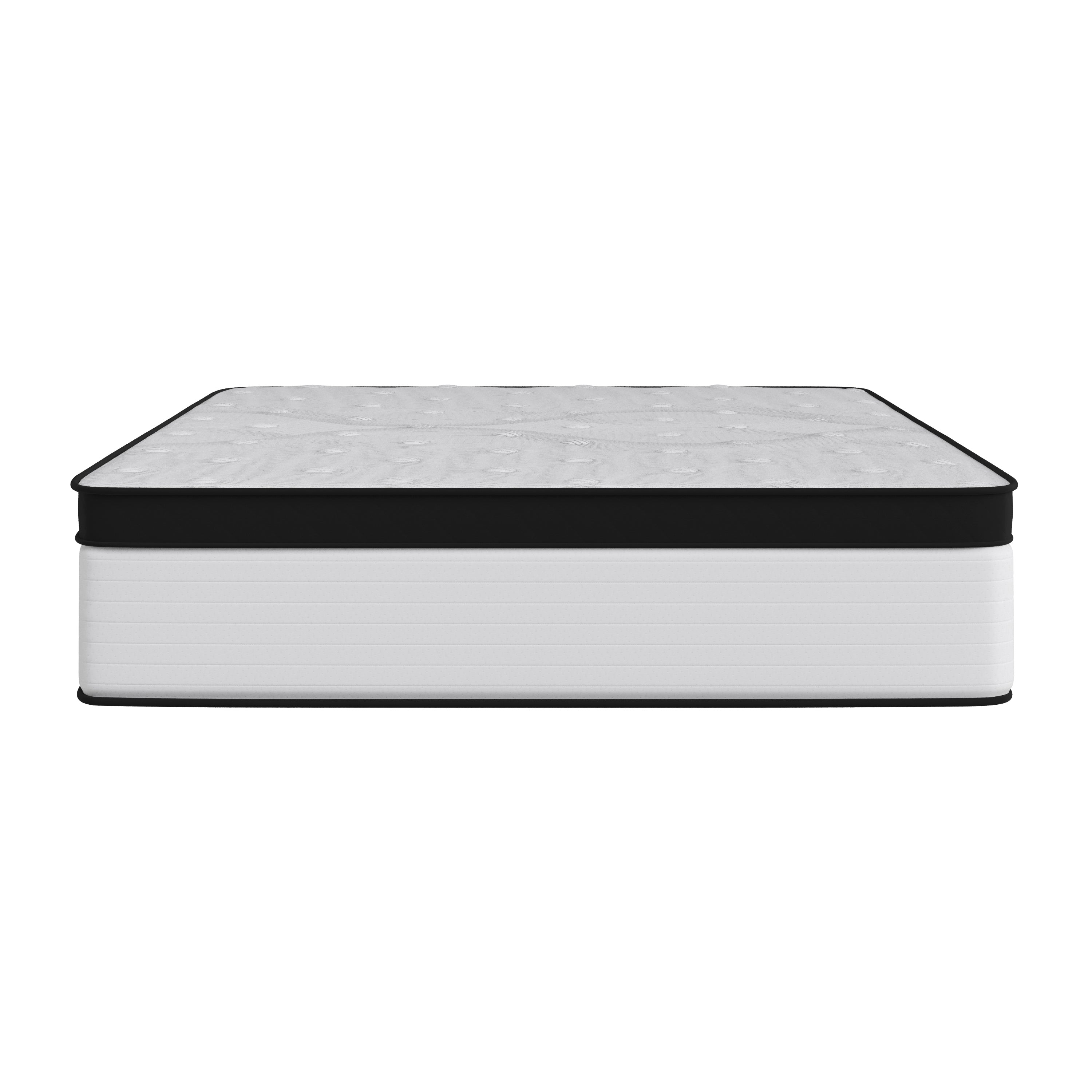 Capri Comfortable Sleep Firm 12 Inch CertiPUR-US Certified Hybrid Pocket Spring Mattress, Extra Firm Feel, Durable Support, Full Mattress in a Box