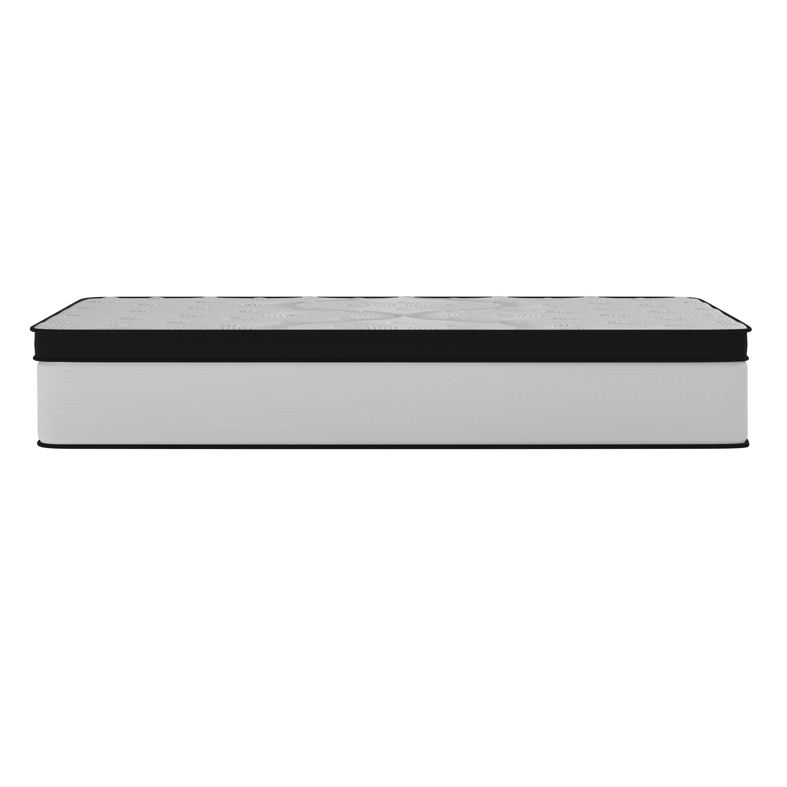Capri Comfortable Sleep Firm 12 Inch CertiPUR-US Certified Hybrid Pocket Spring Mattress, Extra Firm Feel, Durable Support, Full Mattress in a Box