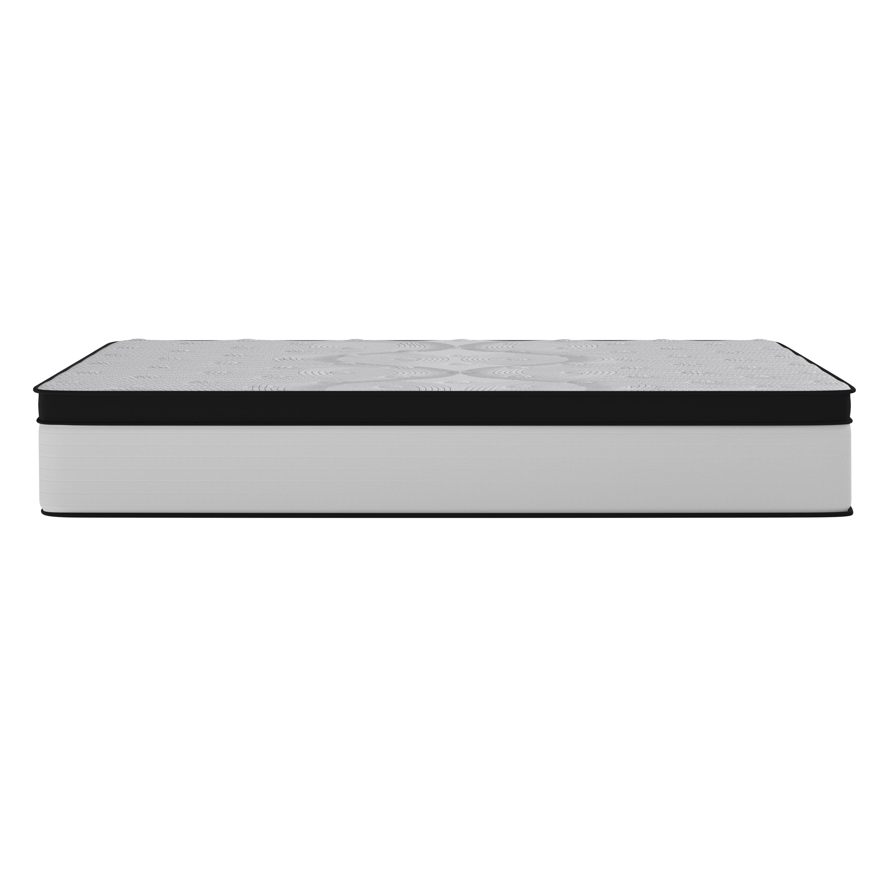 Capri Comfortable Sleep Firm 12 Inch CertiPUR-US Certified Hybrid Pocket Spring Mattress, Extra Firm Feel, Durable Support, King Mattress in a Box