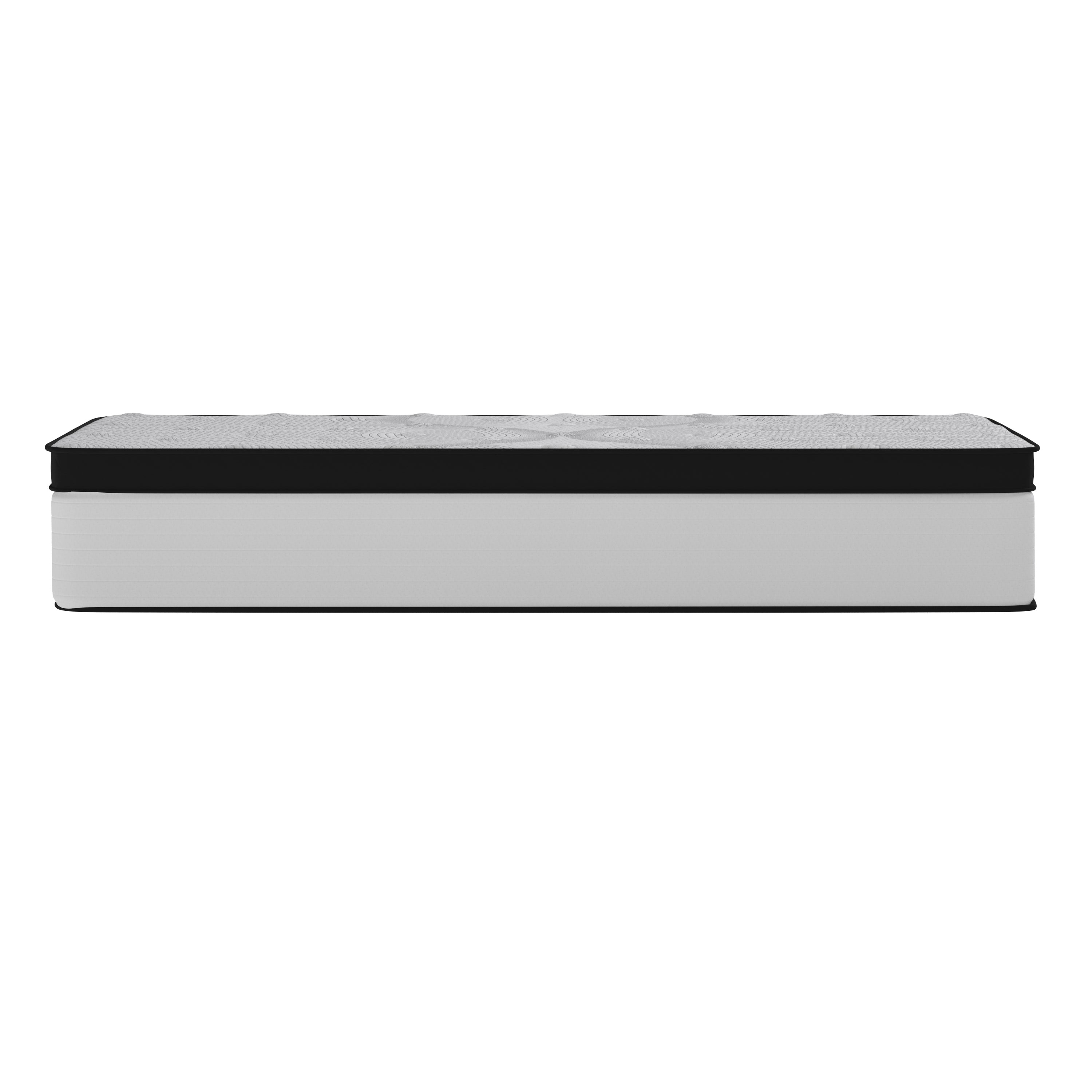Capri Comfortable Sleep Firm 12 Inch CertiPUR-US Certified Hybrid Pocket Spring Mattress, Extra Firm Feel, Durable Support, Twin Mattress in a Box