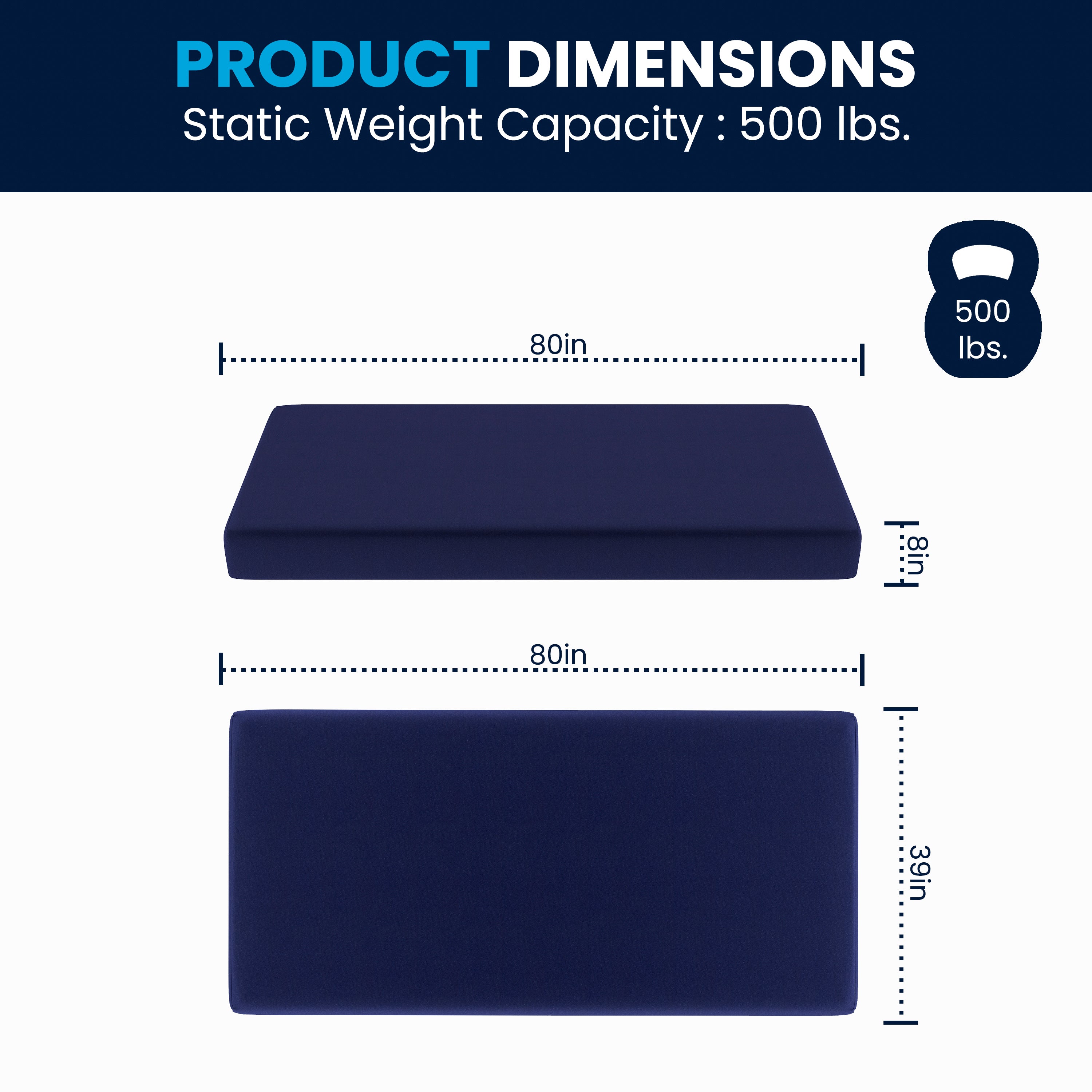 Irvine Liquid-Resistant Memory Foam 8" Twin XL Mattress with Removable Cover with Zipper in Blue