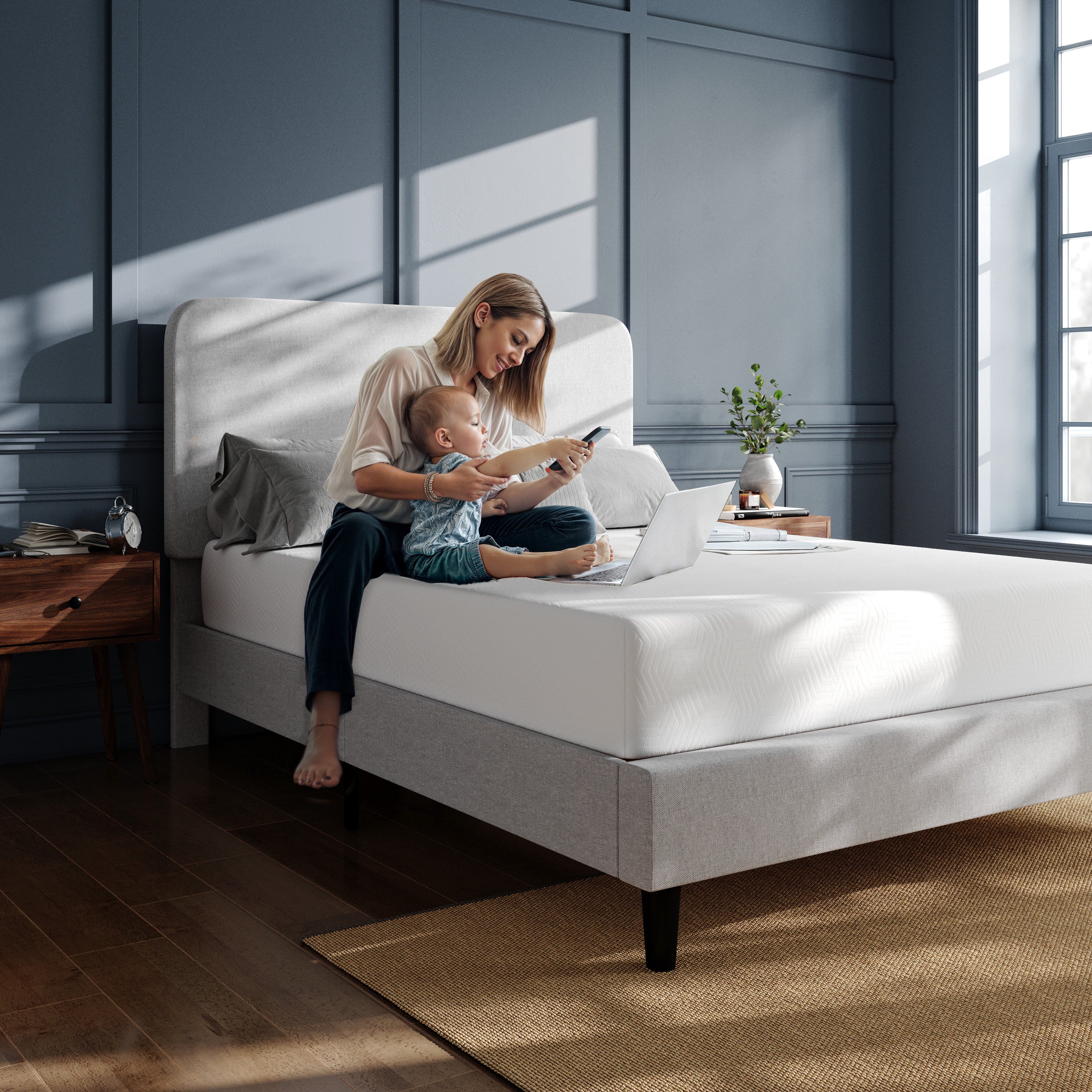 Cloud Green Tea Cooling Gel 3-Layer Memory Foam 10" King Mattress in a Box with CertiPUR-US Certification, Washable Cover, and Pressure Relief