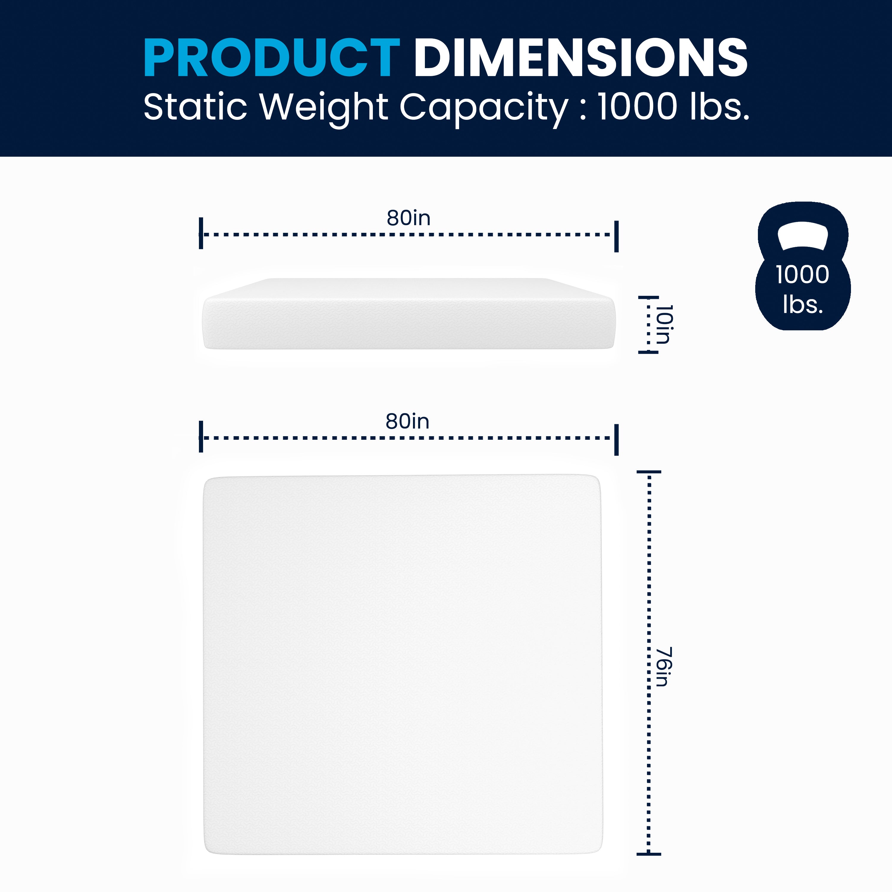 Cloud Green Tea Cooling Gel 4-Layer Memory Foam 10" King Mattress in a Box with CertiPUR-US Certification, Washable Cover, and Pressure Relief