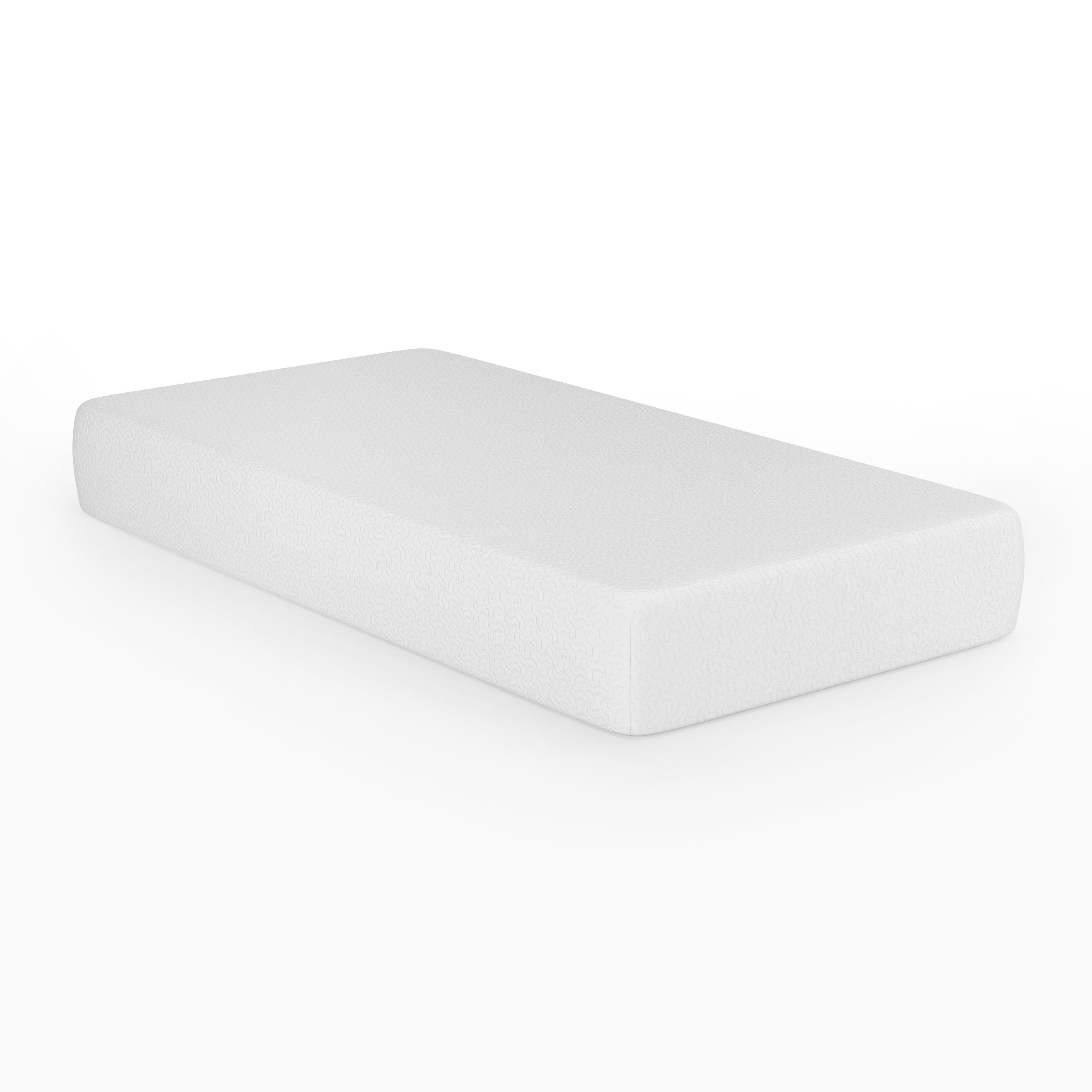 Cloud Green Tea Cooling Gel 4-Layer Memory Foam 10" Twin Mattress in a Box with CertiPUR-US Certification, Washable Cover, and Pressure Relief
