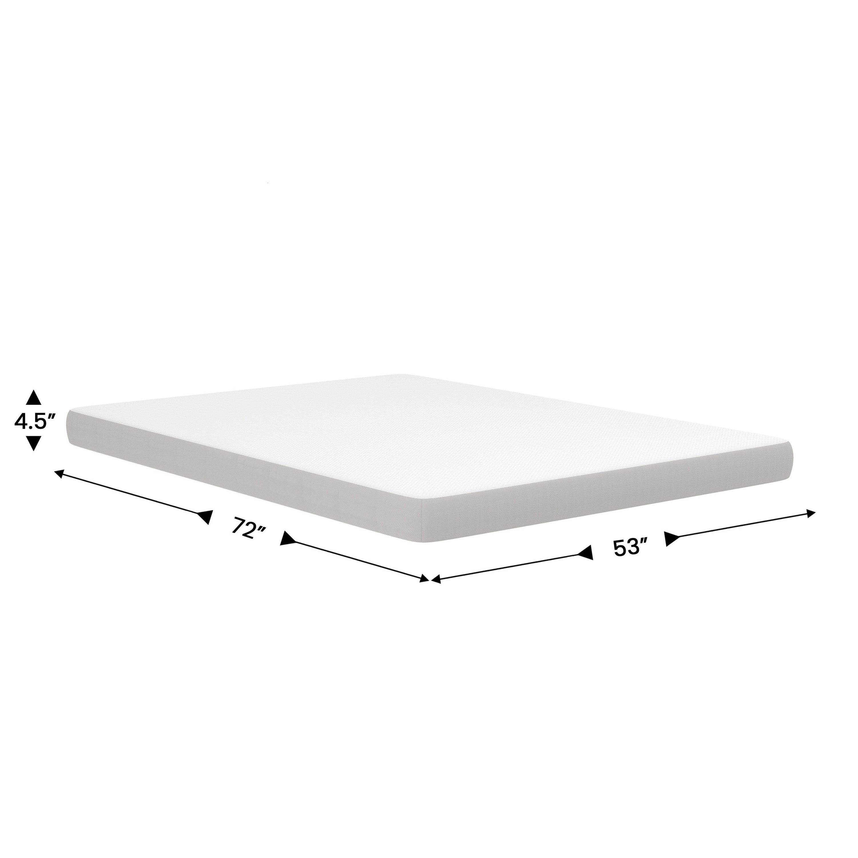 Cloud 4" Cooling Memory Foam Full Mattress in a Box for Sleeper Sofas, Dorm, Boat, or RV Use