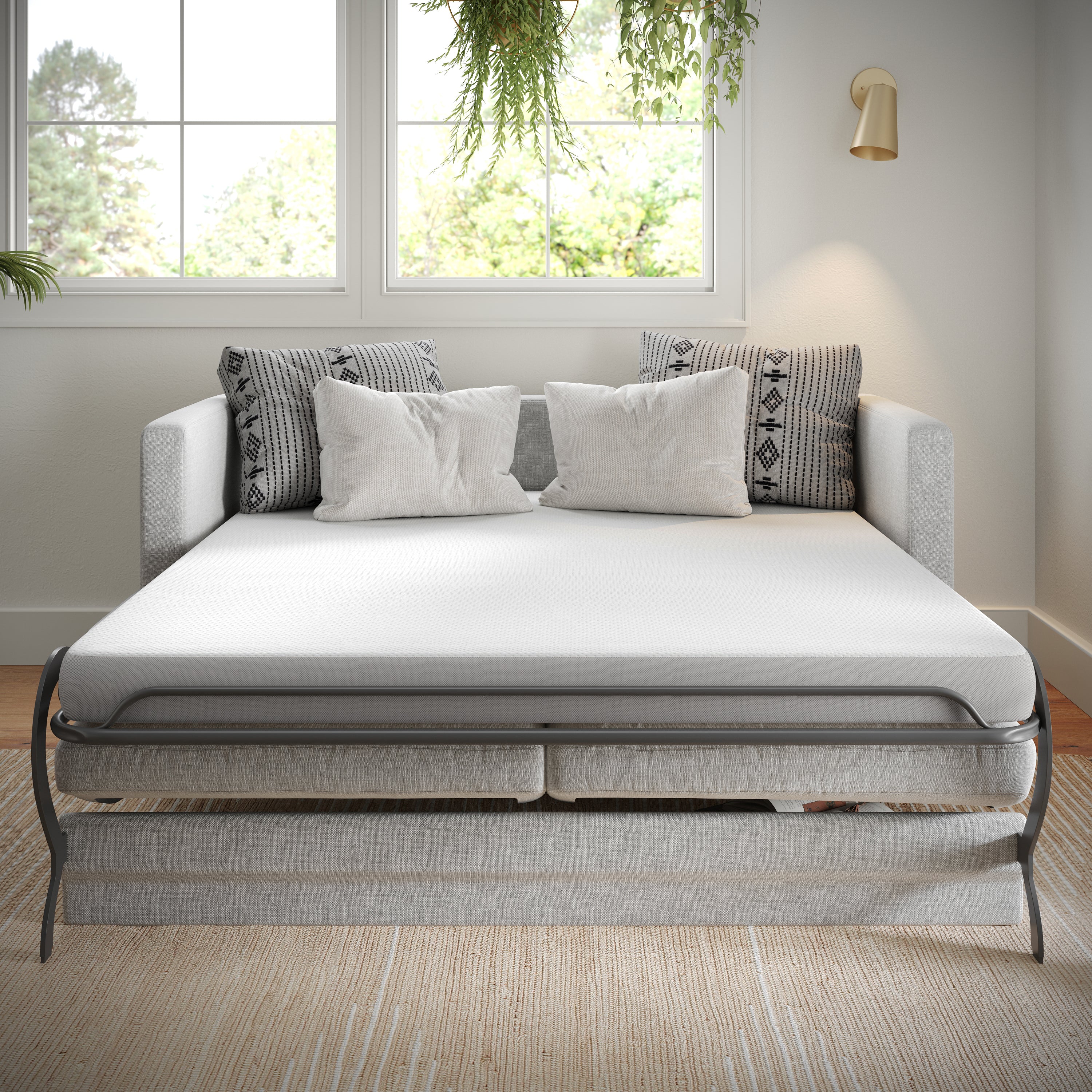 Cloud 4" Cooling Memory Foam Queen Mattress in a Box for Sleeper Sofas, Dorm, Boat, or RV Use