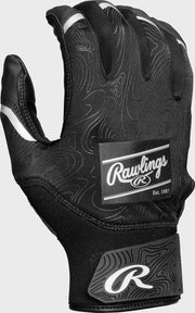 Rawlings Youth Clout Batting Gloves - Medium - Black/Black
