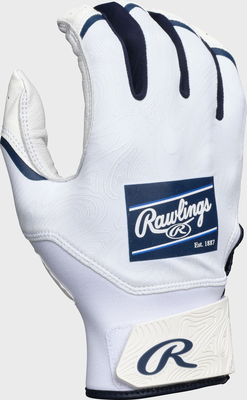 Rawlings Adult Clout  Batting Gloves - Extra Large - White/Navy