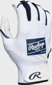 Rawlings Adult Clout  Batting Gloves - Large - White/Navy