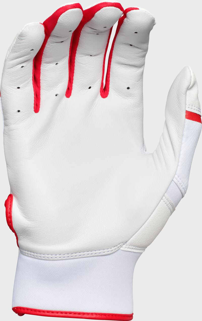 Rawlings Youth Clout Batting Gloves - Large - White/Scarlet