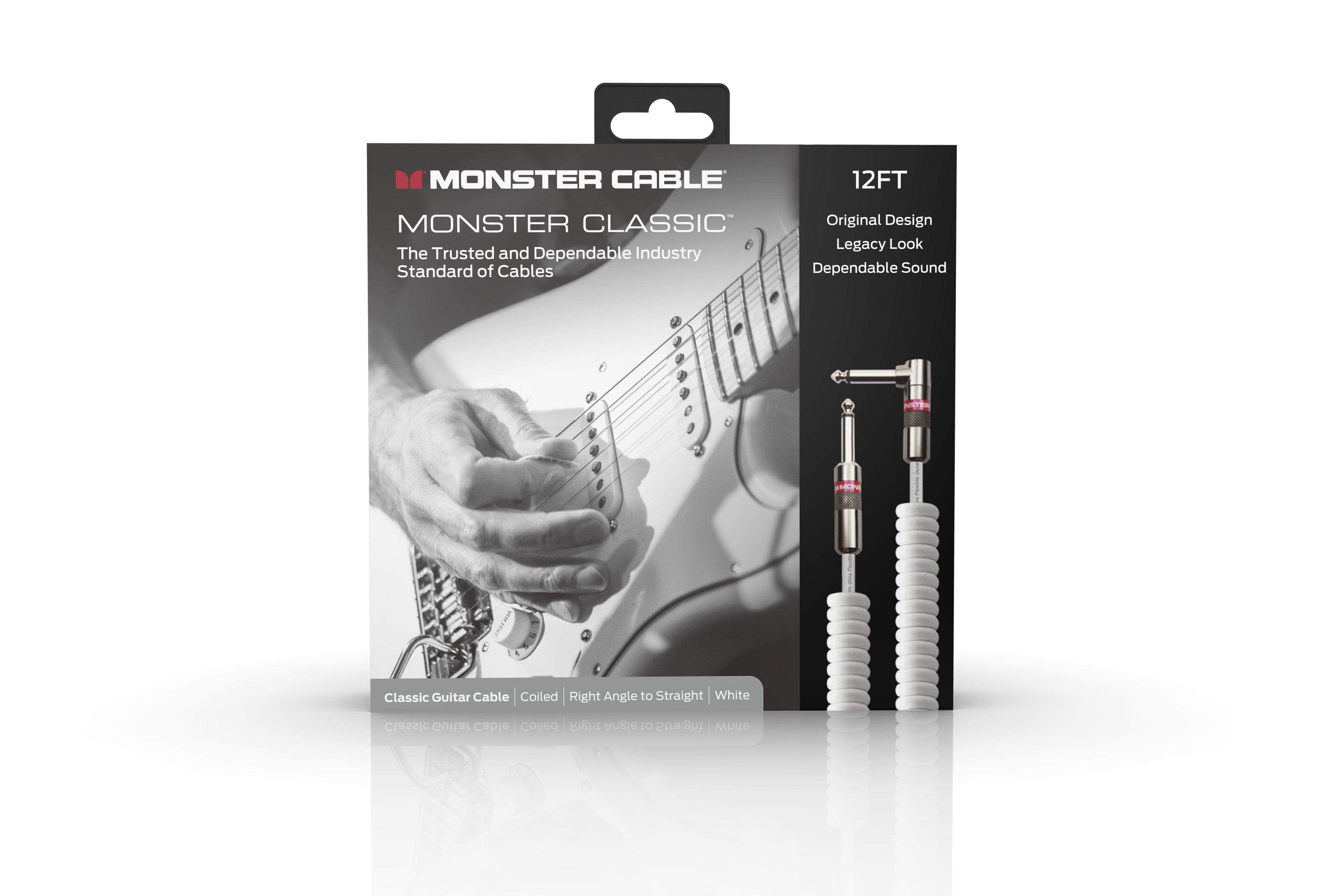 Monster CLAS-I-21ACWHWW Prolink Monster Classic 1/4" Instrument Cable. 12 ft - Coiled. White