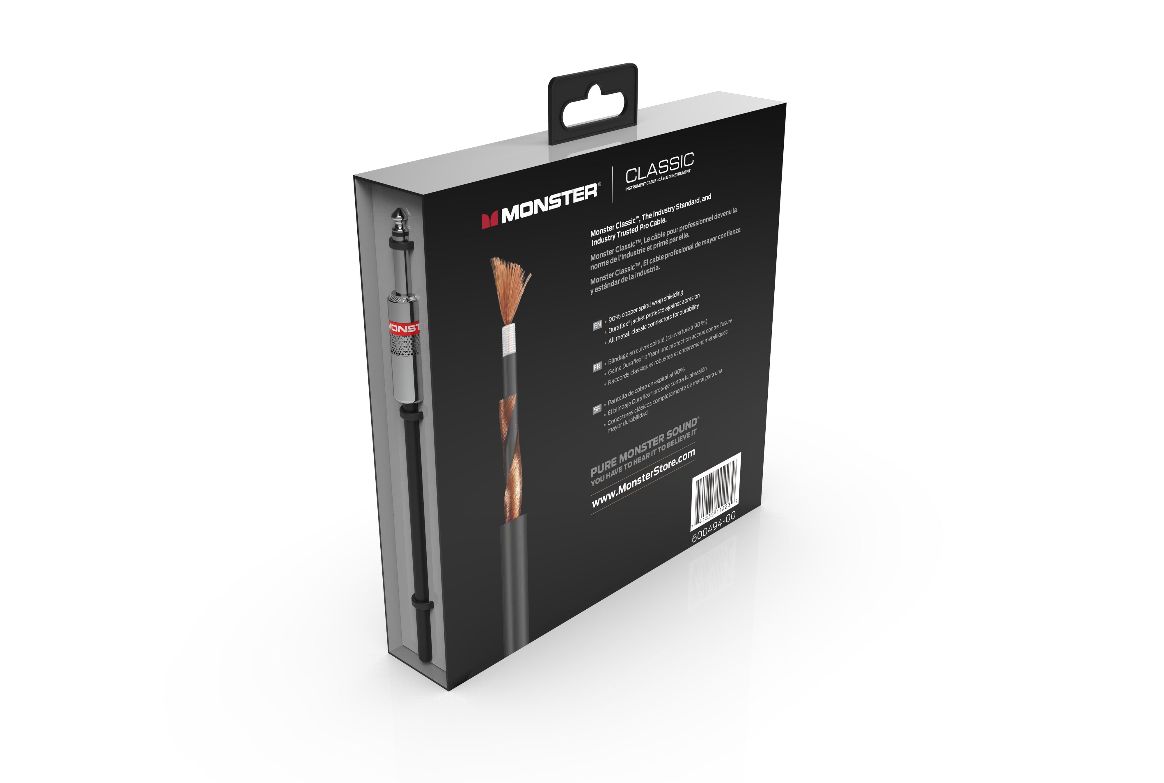 Monster CLAS-I-6WW Prolink Monster Classic 1/4" Instrument Cable. 6 ft - Straight to Straight