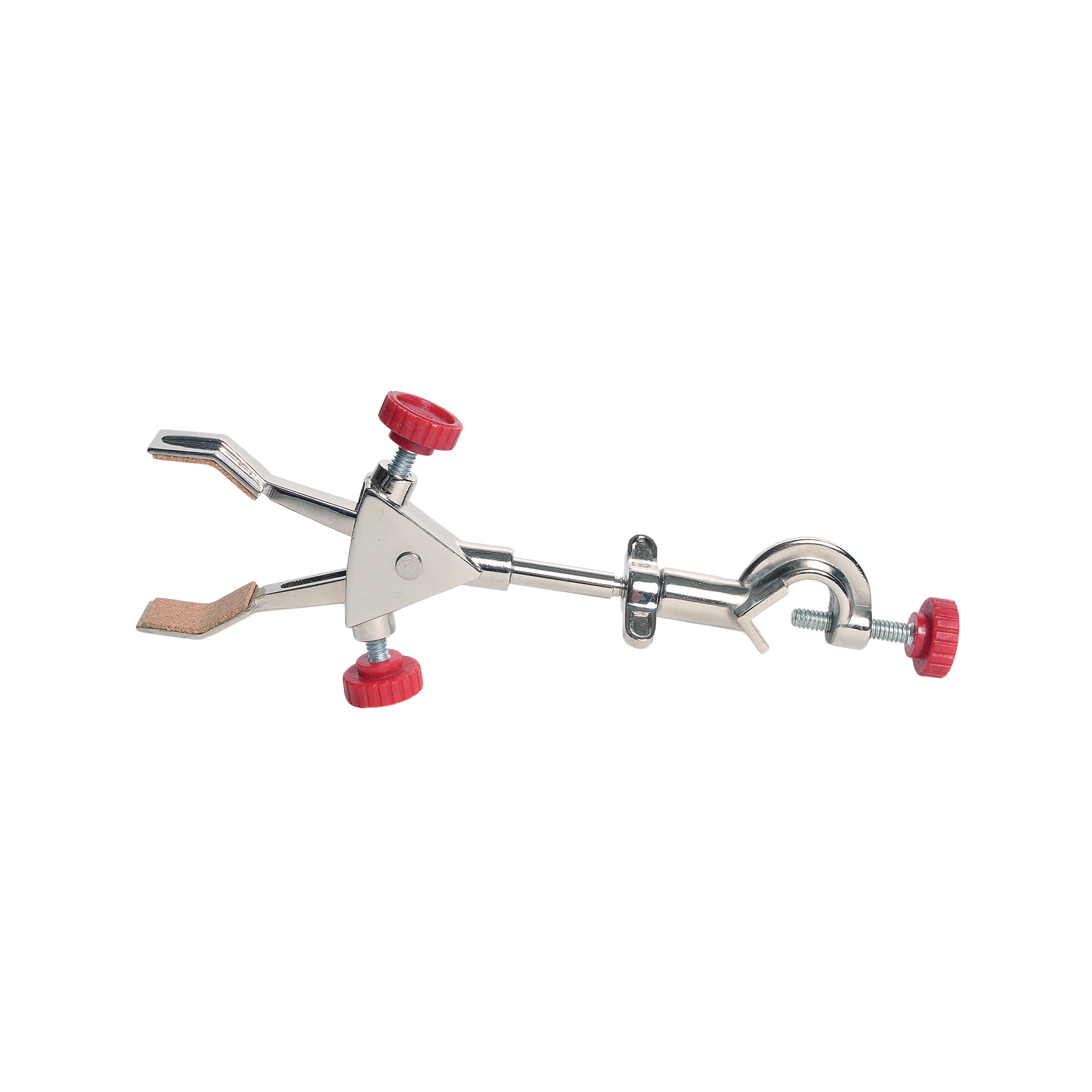 United Scientific® 2-Prong Burette Clamp With Boss Head, Cork Coated Grips