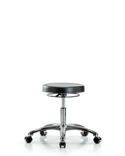 Class 10 Polyurethane Clean Room Stool  - Desk Height with Casters