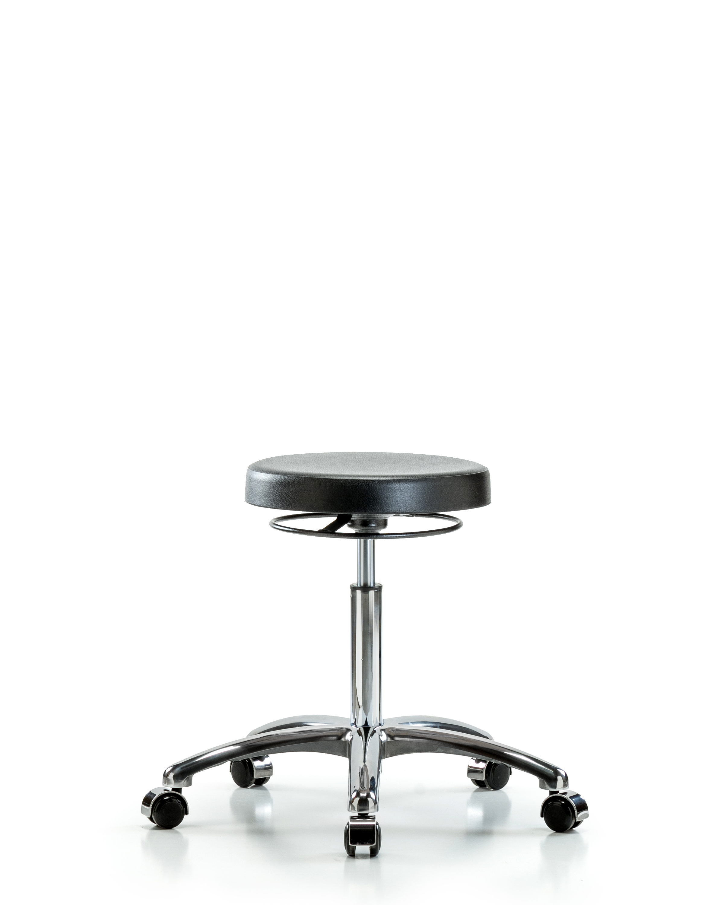 Class 10 Polyurethane Clean Room Stool  - Medium Bench Height with Casters