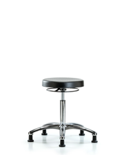 Class 10 Polyurethane Clean Room Stool  - Medium Bench Height with Stationary Glides
