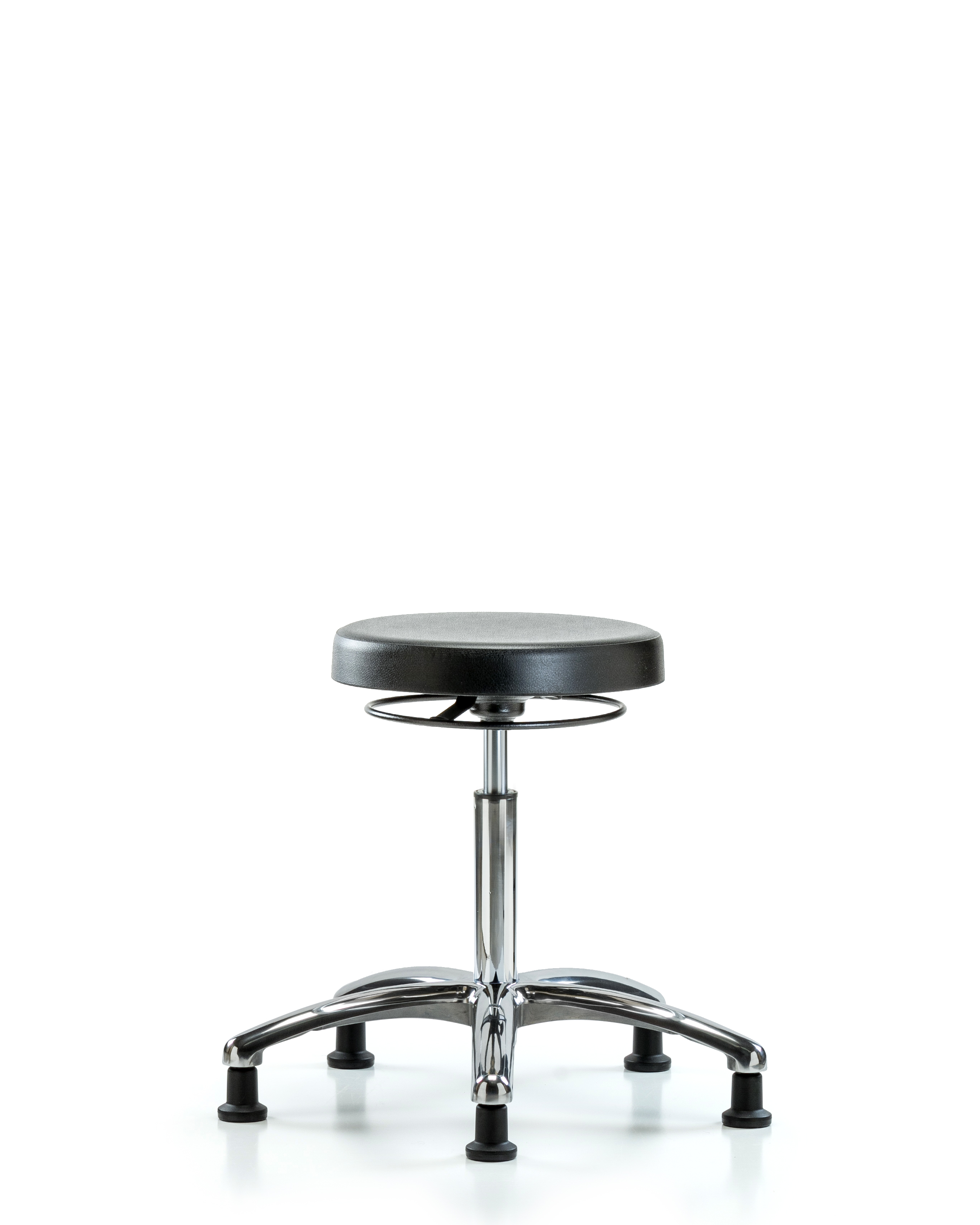 Class 10 Polyurethane Clean Room Stool  - Medium Bench Height with Stationary Glides