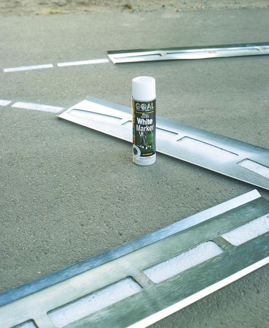 Reusable Steel Basketball Court Stencil W/ 3 Point Line