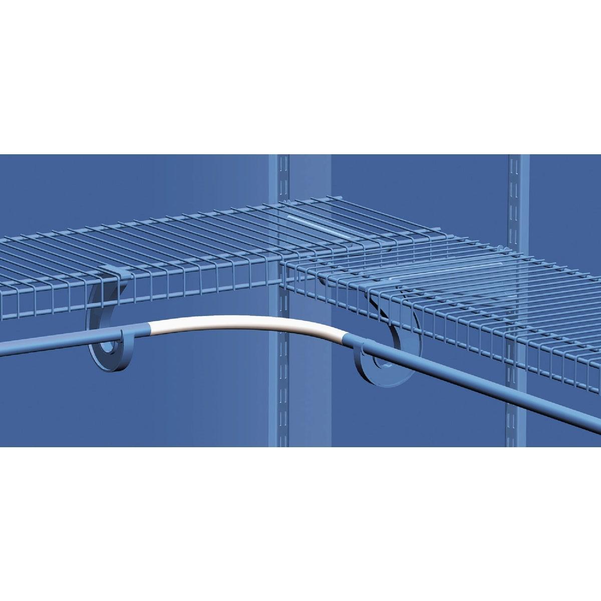 ClosetMaid SuperSlide 10.25 Ft. x 3/4 In. Corner Rounder Bar Closet Rod, White