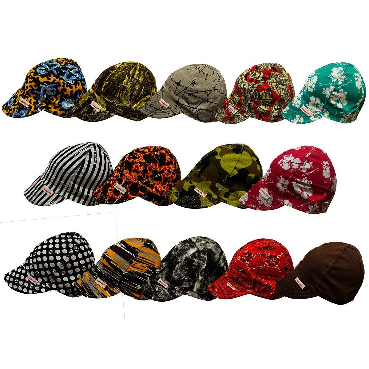Welder's Cap; 1000 Series, 7-1/2 , Single Sided In Assorted Designs