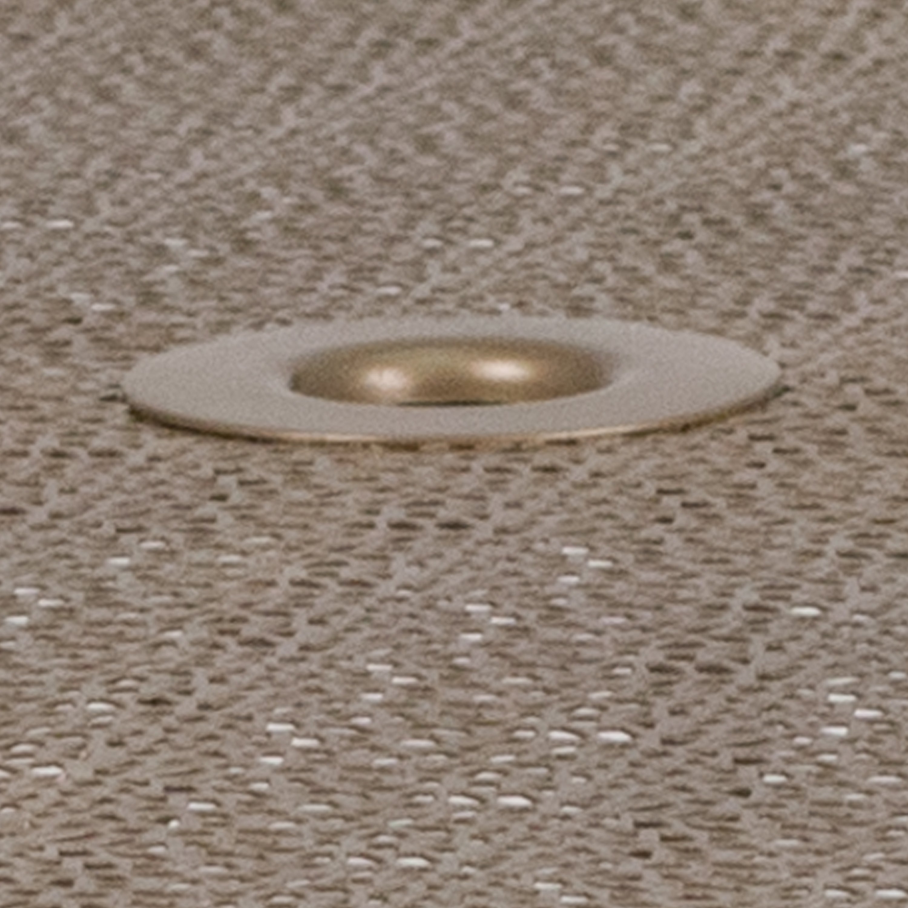 Oia Commercial Grade 35.25" Round Gold Indoor-Outdoor Steel Patio Table with Umbrella Hole