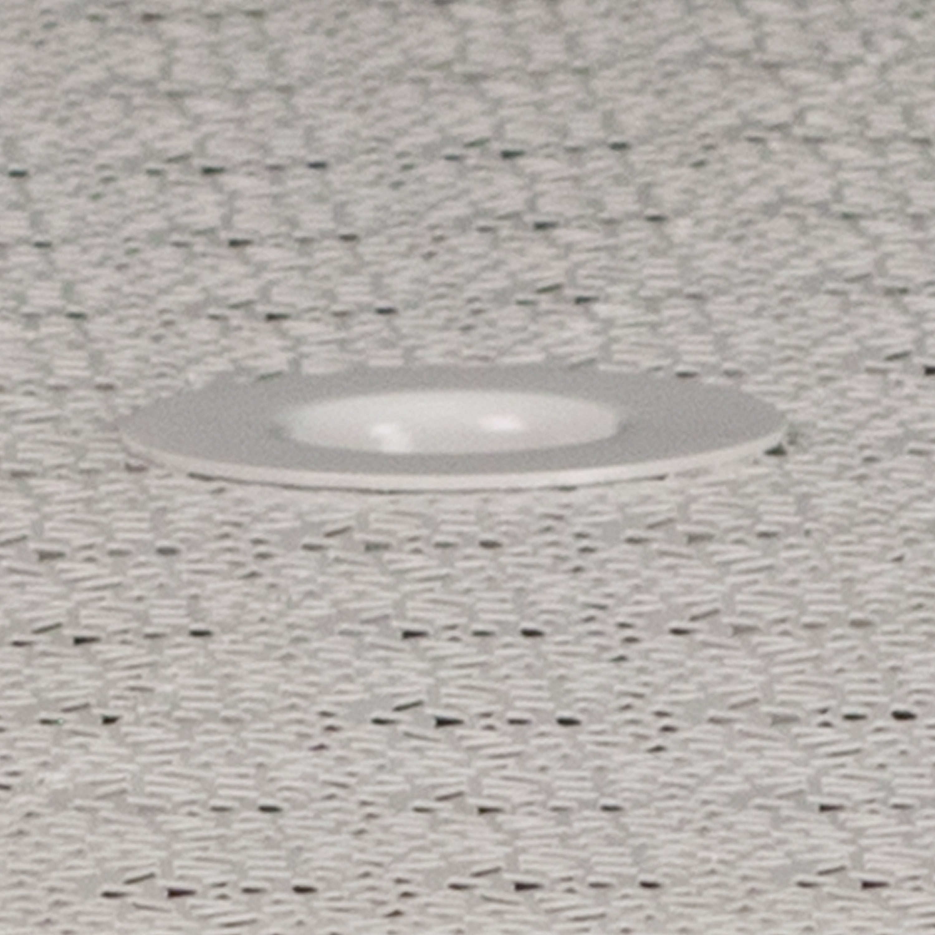 Oia Commercial Grade 35.25" Round Light Gray Indoor-Outdoor Steel Patio Table with Umbrella Hole