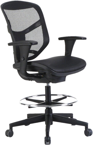 Concept 2.0 Drafting Stool - Wool Black