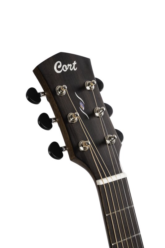 Cort COREDCOPBB Core-Dc Series Dreadnought Cutaway Acoustic Electric Guitar, Open Pore Black Burst