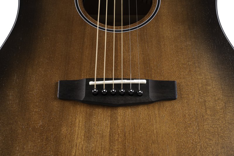 Cort COREDCOPBB Core-Dc Series Dreadnought Cutaway Acoustic Electric Guitar, Open Pore Black Burst