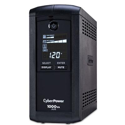 CyberPower CP1000AVRLCD Intelligent LCD UPS Battery Backup and Surge Protector, 1000VA/600W, 9 Outlets, AVR, Mini-Tower, UL Certified