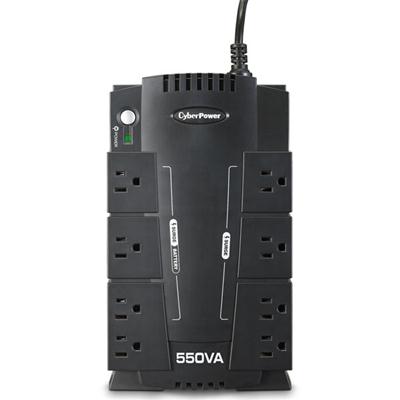 CyberPower Standby Series CP550SLG 550VA / 330W Simulated Sine Wave UPS  8 Outlets / USB Port
