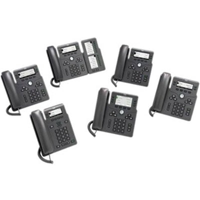 Cisco 6861 IP Phone  Corded  Corded/Cordless  Wi-Fi  Wall Mountable  Charcoal