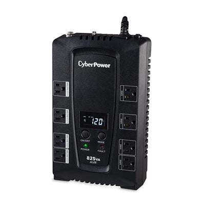 CyberPower CP825AVRLCD Intelligent LCD UPS Systems - 825VA/450W  120 VAC  NEMA 5-15P  Compact  8 Outlets  LCD  PowerPanel
