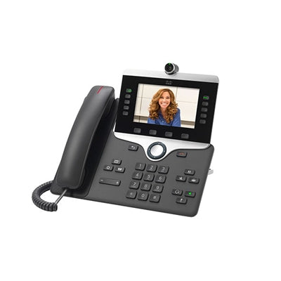 Cisco 8845 IP Phone - Corded/Cordless - Corded - Bluetooth - Wall Mountable, Tabletop - Charcoal - TAA Compliant - VoIP - 2xRJ45  - PoE Ports