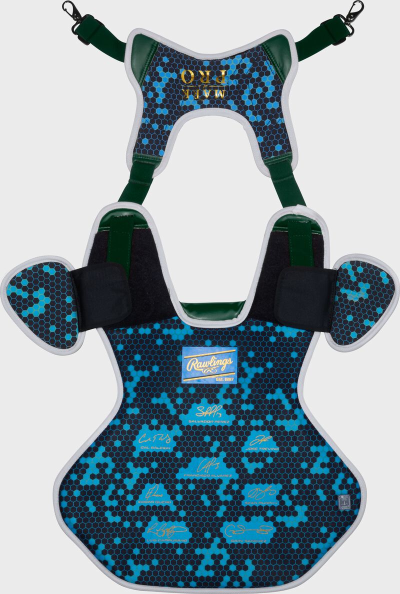 Rawlings Mach Pro Series Medium Chest Protector - Dark Green/White