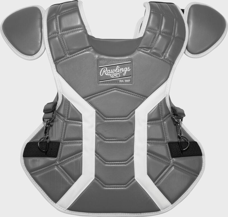Rawlings Mach Pro Series Large Chest Protector - Graphite/White