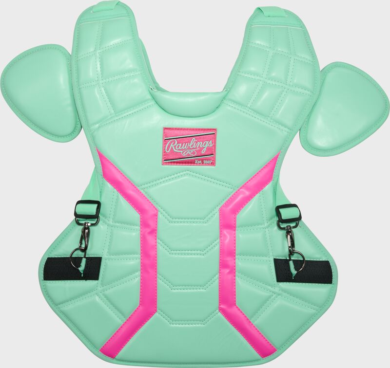 Rawlings Mach Pro Series Large Chest Protector - Mint/Pink
