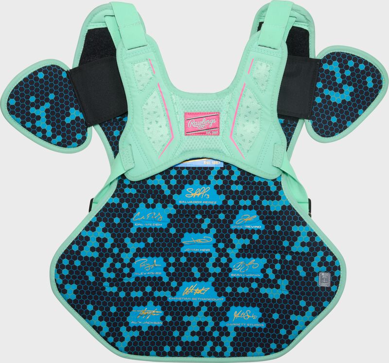 Rawlings Mach Pro Series Large Chest Protector - Mint/Pink