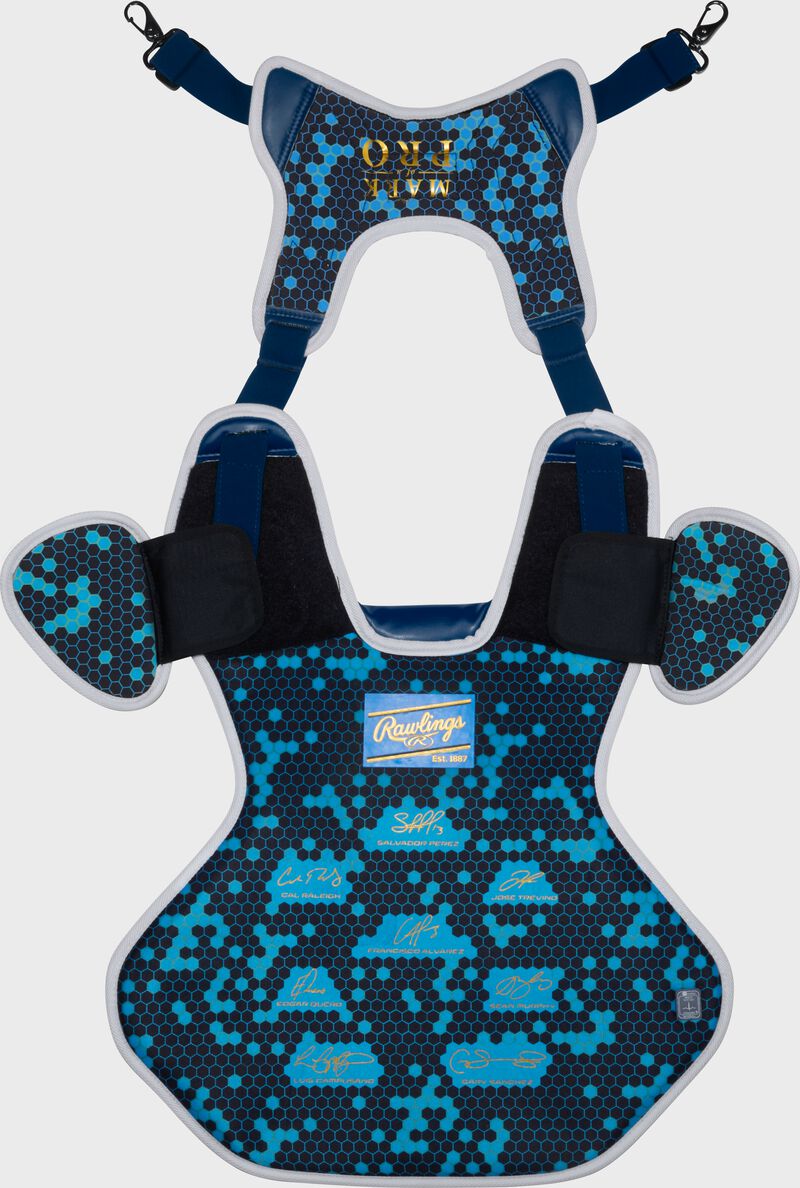 Rawlings Mach Pro Series Large Chest Protector - Navy/White