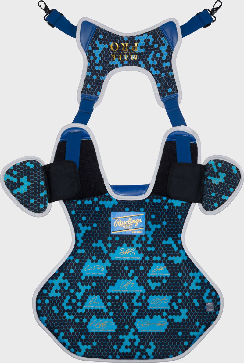 Rawlings Mach Pro Series Large Chest Protector - Royal/White