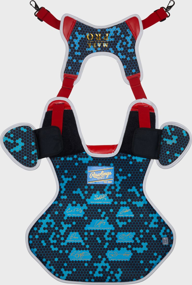 Rawlings Mach Pro Series Large Chest Protector - Scarlet/White