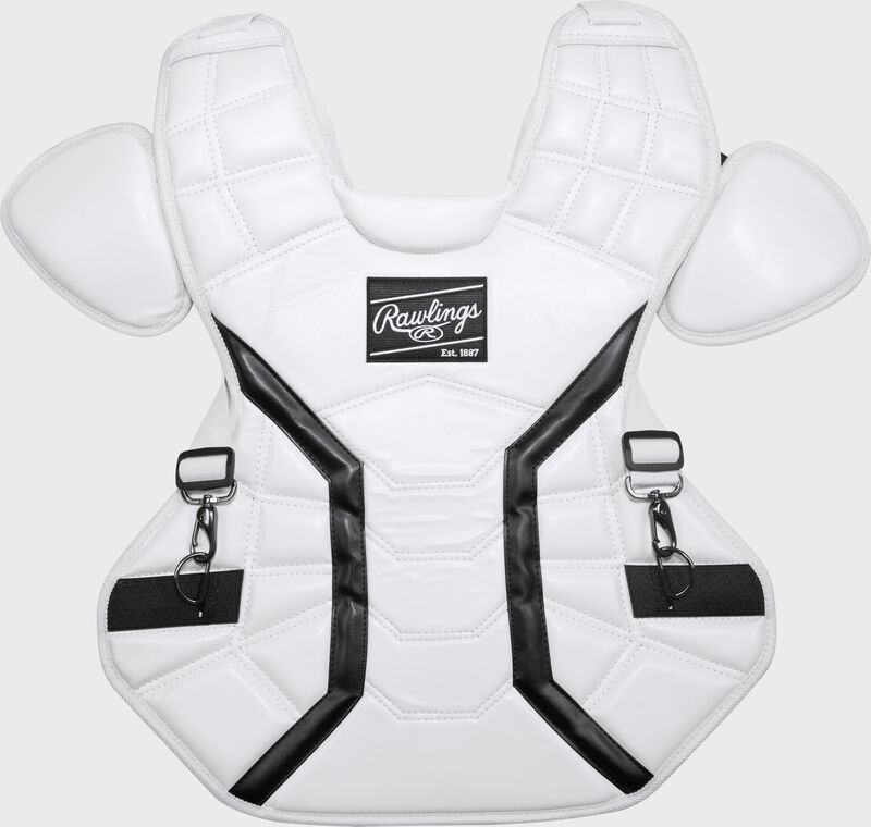 Rawlings Mach Pro Series Large Chest Protector - White/Black
