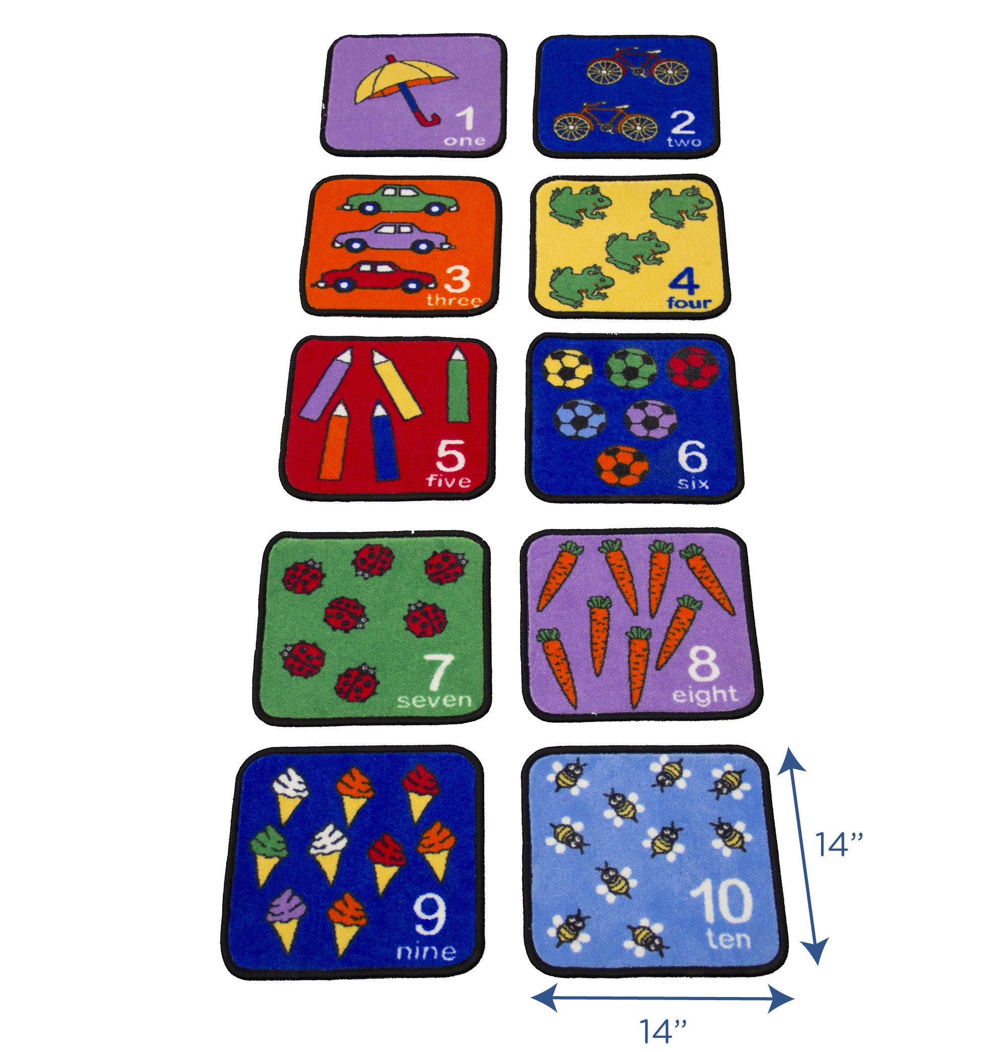 Let's Learn How To Count Seating Squares - Set of 10